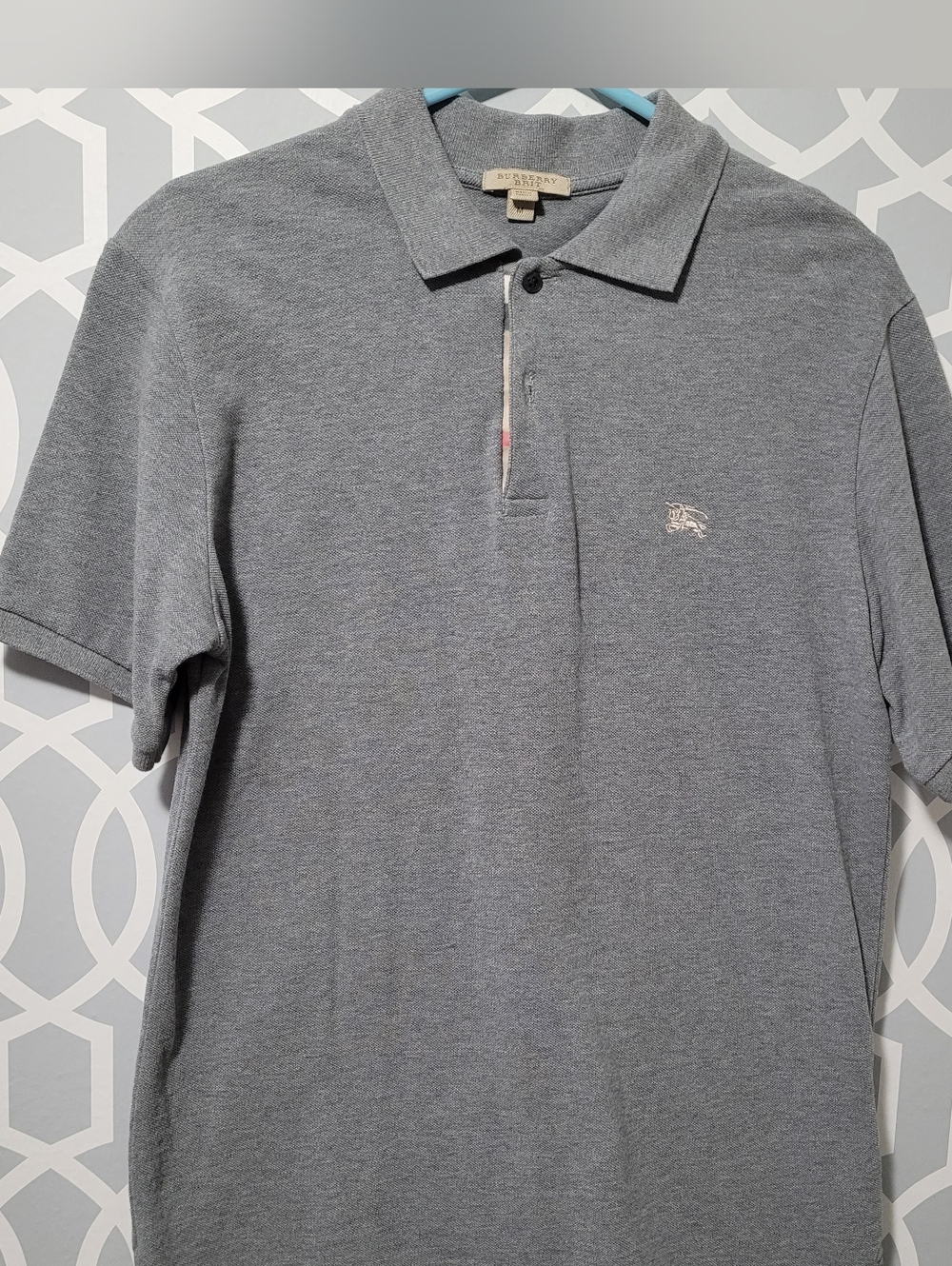 Burberry Brit Size M Classic Fit Gray Polo